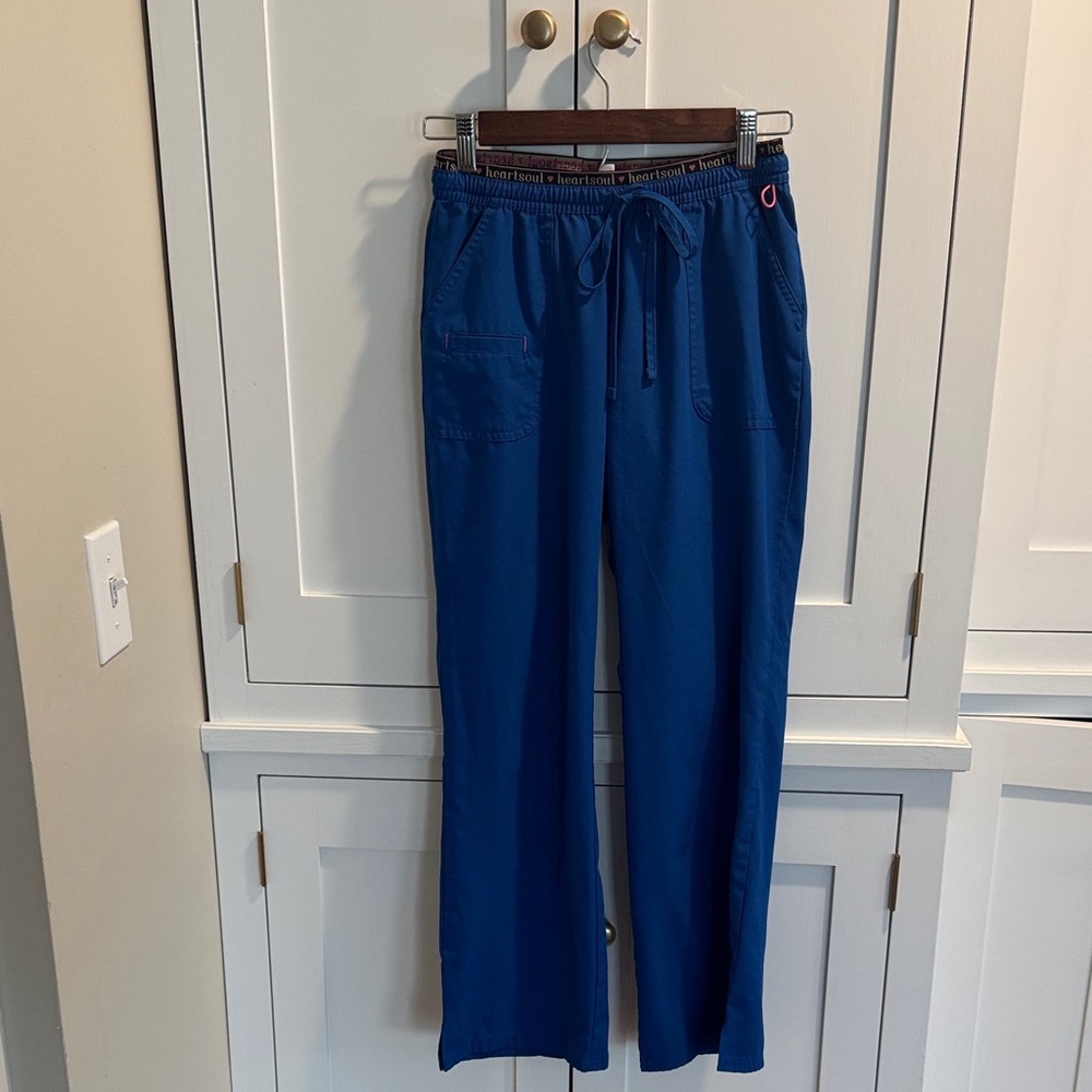 HeartSoul Women’s Bright Blue Scrub Bottoms PS